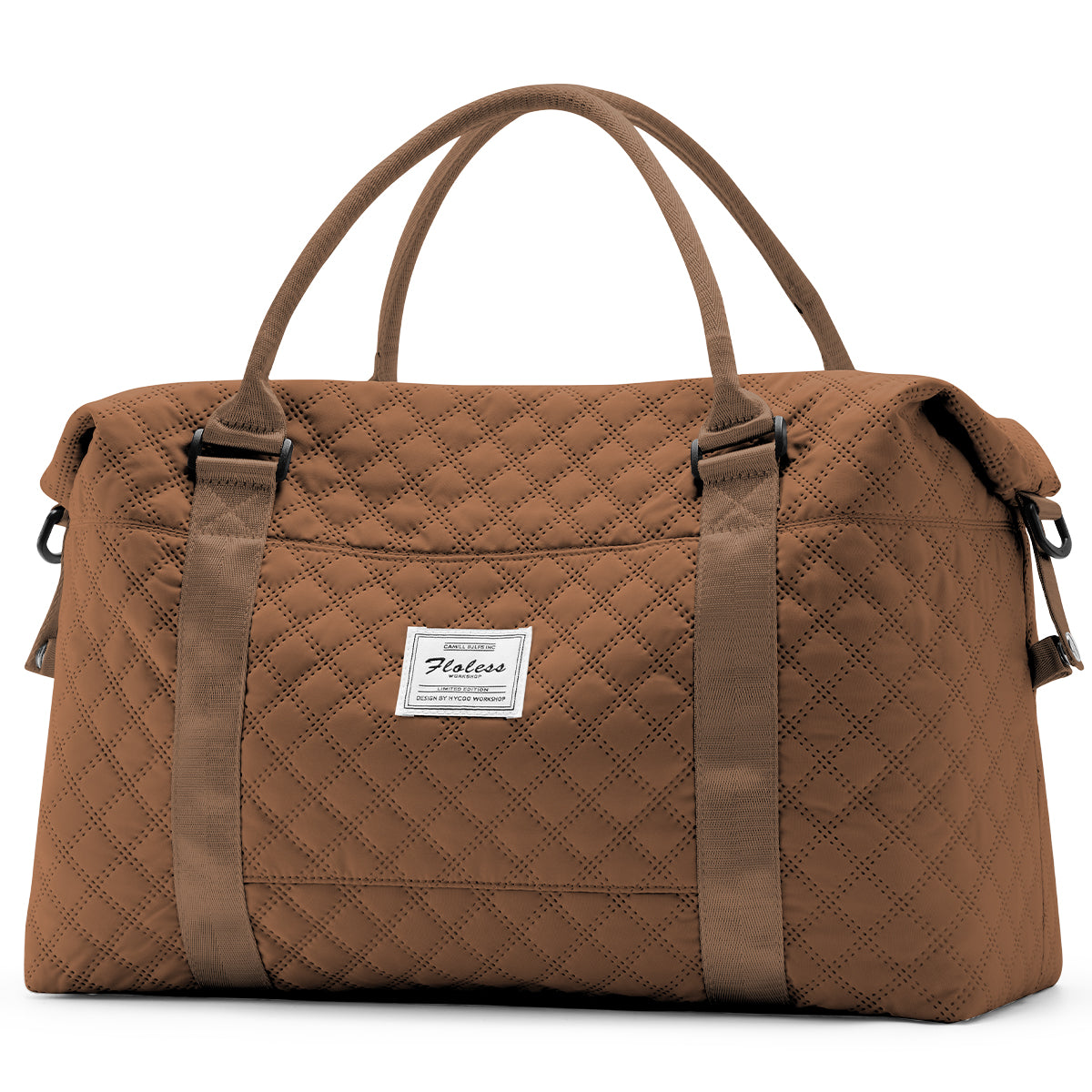 HYC00 Grid Travel Duffel Bag,Carry-on Overnight Weekender Bags for Women,Sports Tote Gym Bag with Wet Pocket