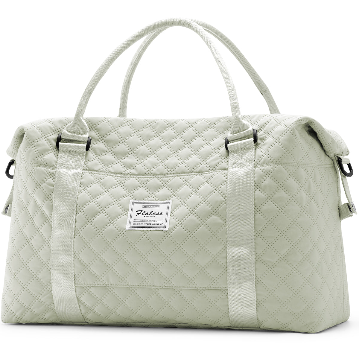 HYC00 Grid Travel Duffel Bag,Carry-on Overnight Weekender Bags for Women,Sports Tote Gym Bag with Wet Pocket