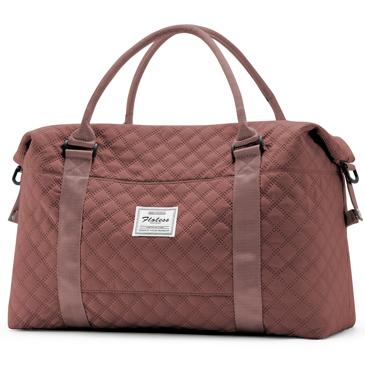 HYC00 Grid Travel Duffel Bag,Carry-on Overnight Weekender Bags for Women,Sports Tote Gym Bag with Wet Pocket