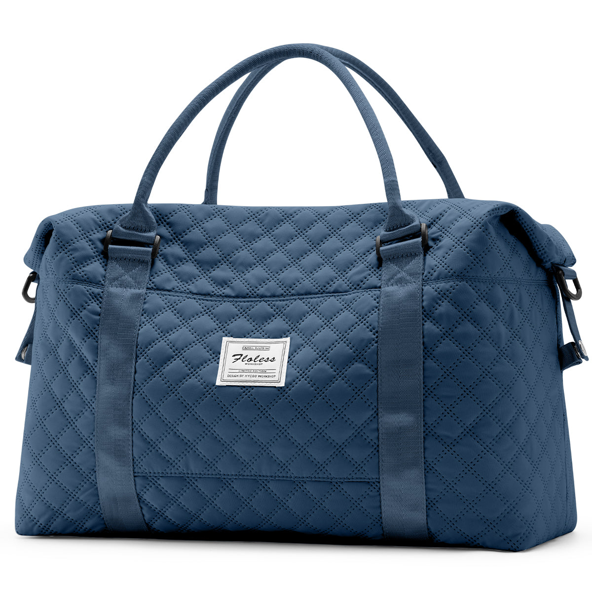 HYC00 Grid Travel Duffel Bag,Carry-on Overnight Weekender Bags for Women,Sports Tote Gym Bag with Wet Pocket