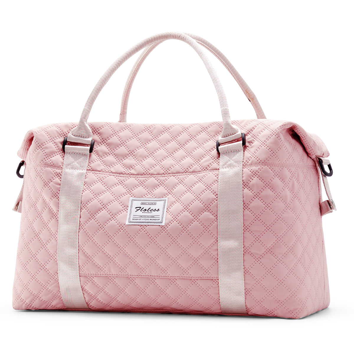 HYC00 Grid Travel Duffel Bag,Carry-on Overnight Weekender Bags for Women,Sports Tote Gym Bag with Wet Pocket